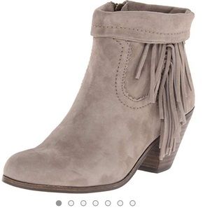 Sam Edelman suede fringe booties size 7